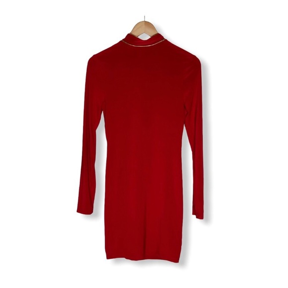 Red Keyhole Mini Dress - Picture 2 of 7